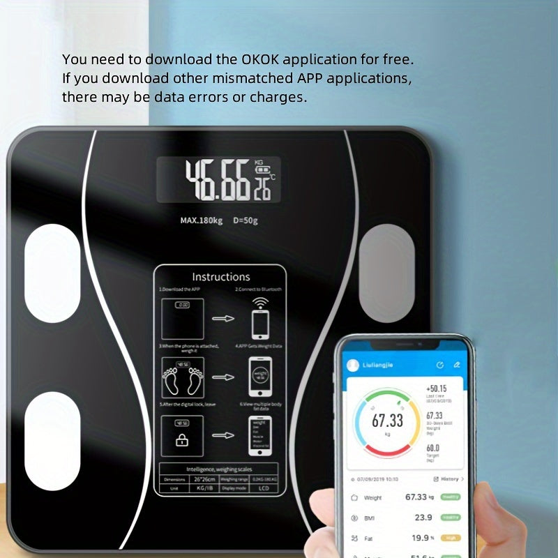 Smart Body Weight & Fat Scale With Smart Phone App To Track