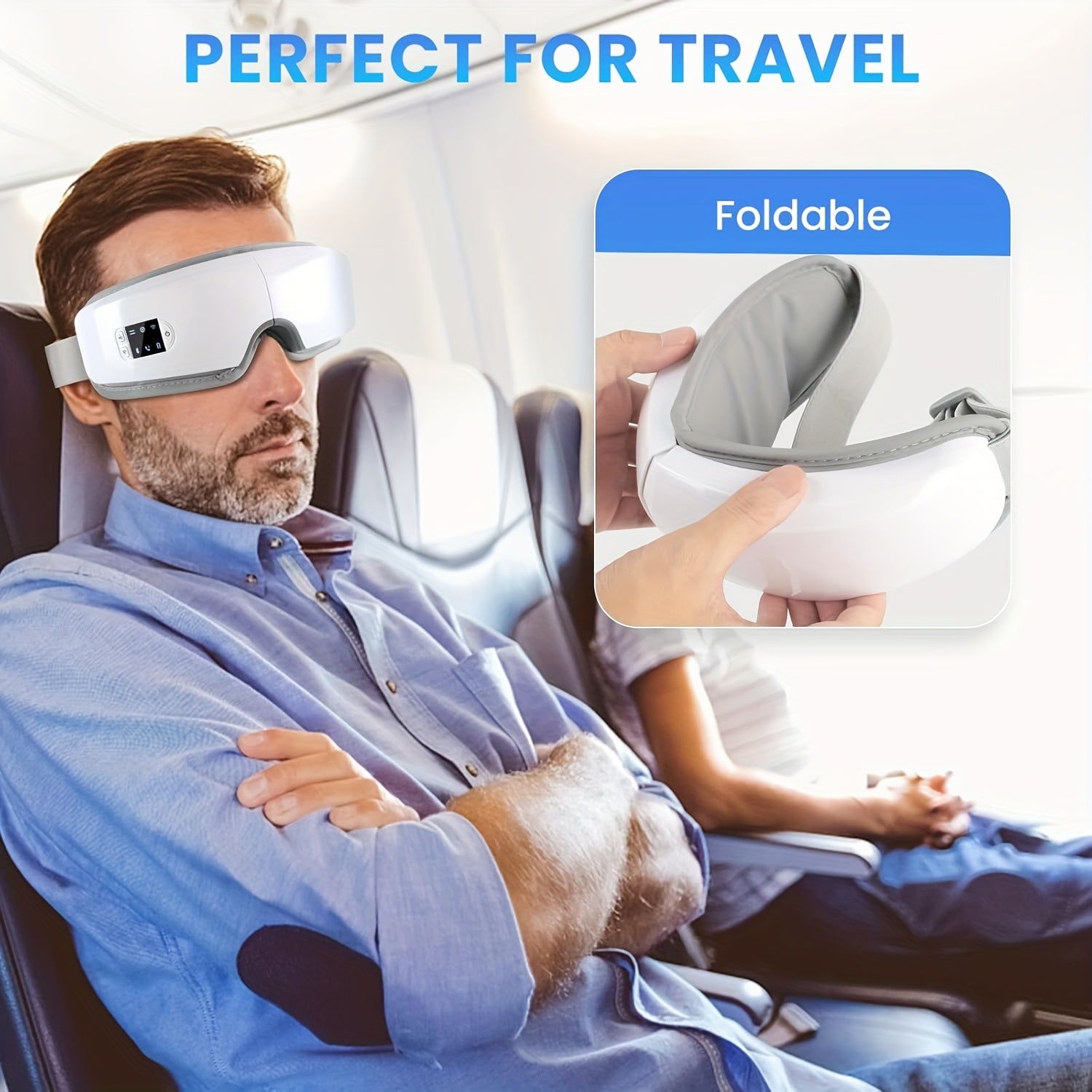 Intelligent Eye Massager, Portable, Hot Compress, Music