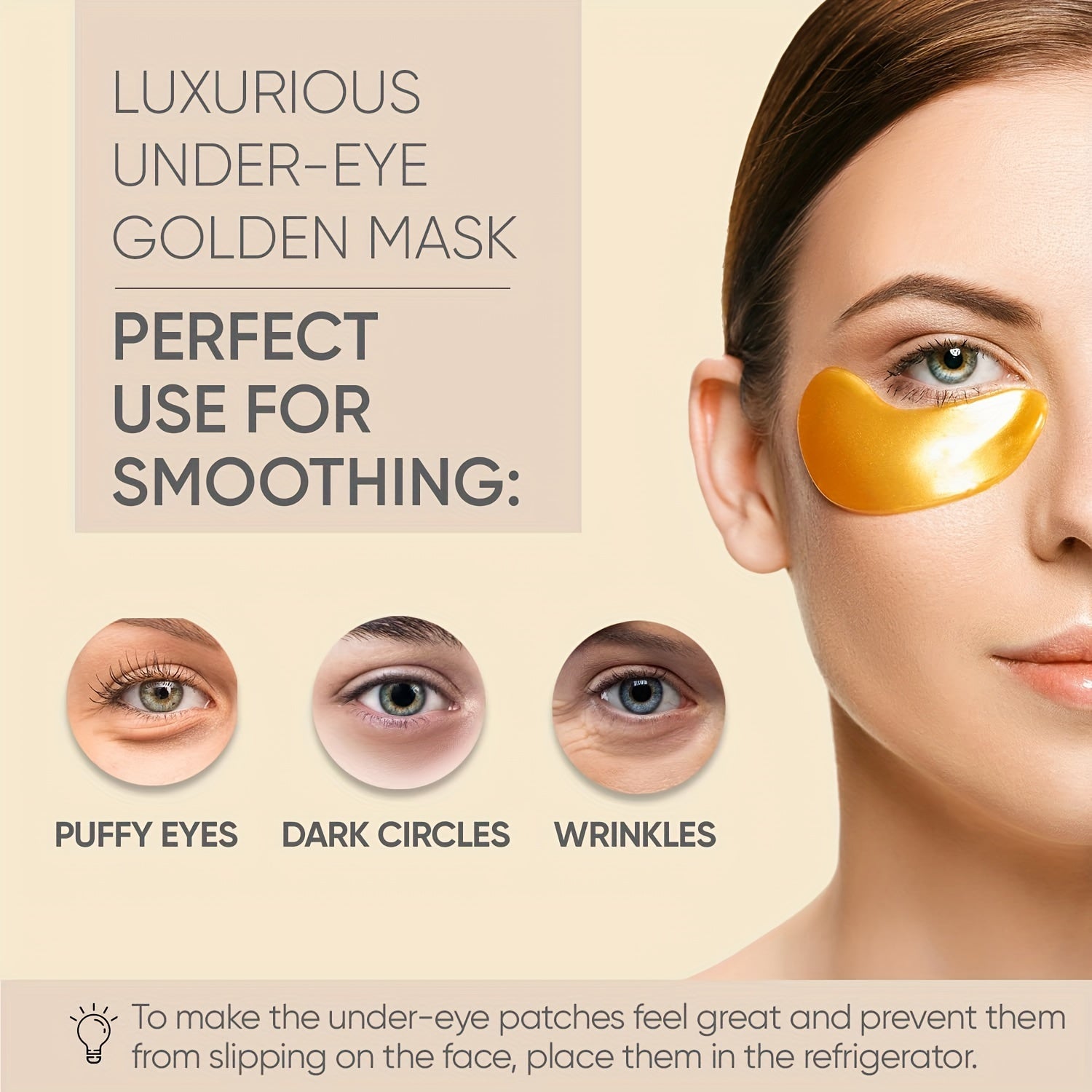 24k Gold Plated Eye Patches - Hyaluronic Acid