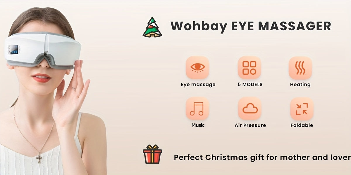 Intelligent Eye Massager, Portable, Hot Compress, Music